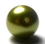 Margele sticla light olive deschis 8 mm cal. II