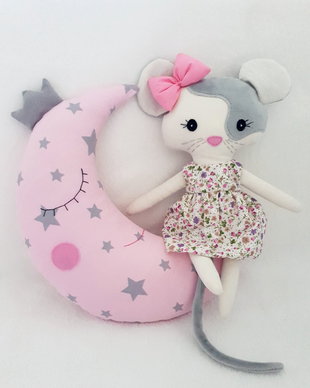 Set Soricuța+perna luna