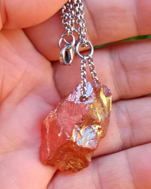 Colier Golden Aura Cuarț