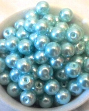Margele sticla azuriu mist inchis 8 mm cal. II
