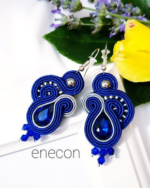 Cercei Blue Royal, Cercei soutache,