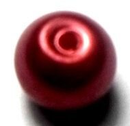 Margele sticla rosu inchis 8 mm cal. II