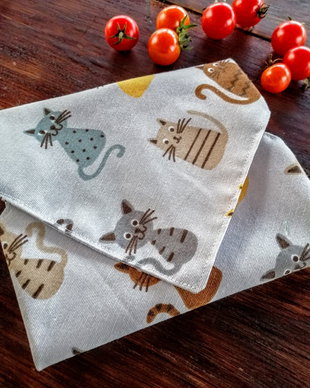 Servetel eco cu velcro - PISICI