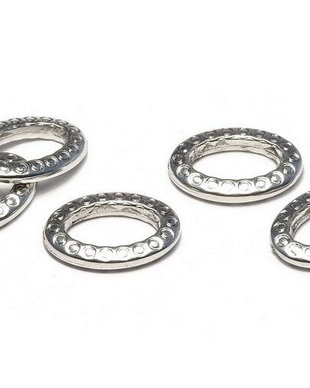 Linkuri din acril, metalizate, 13.5x9 mm