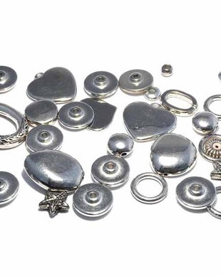 Margele din acril, metalizate, mixte