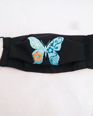 Masca protectie  Fluture , brodata