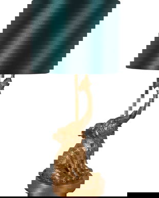 Lampa mare de masa cu un elefant