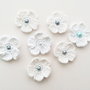 Lot 7 floricele albe, crosetate manual