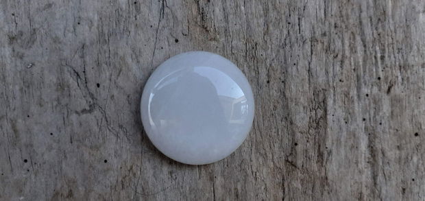 Cabochon jad alb, 30 mm