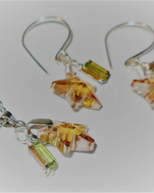 Set colier si cercei cu cristale tip swarovski