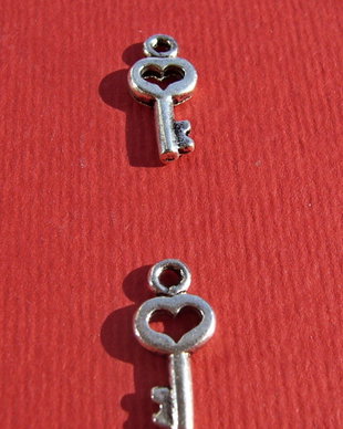Cheita argintie aprox 2x7x16 mm (cu anoul)