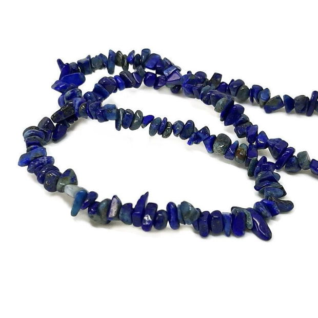 Lapis lazuli natural chipsuri, 4-6mm (15cm) GSLAK 6001