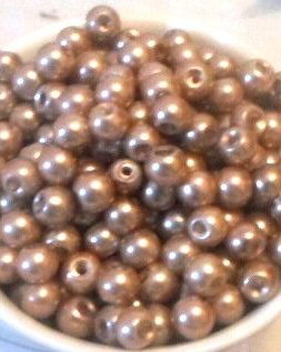 Margele sticla cupru deschis 6 mm cal. II