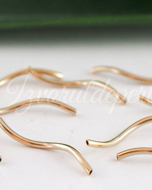 Margele tub, gold filled 14K (1)