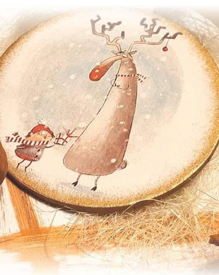 Decoratiune Craciun in forma de glob, din lemn, personalizabila