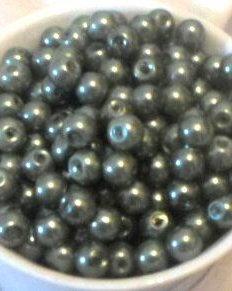 Margele sticla kaki inchis 6 mm cal. II