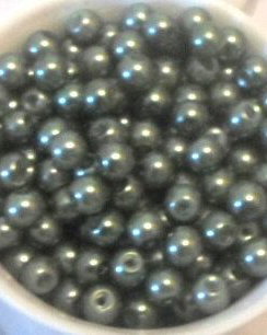 Margele sticla kaki deschis 6 mm cal. II