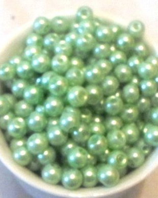 Margele sticla verde deschis 6 mm cal. II