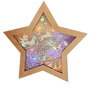 Ornament Crăciun steluță cu ghirlandă luminoasă multicoloră