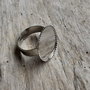 Baza inel argintie, platou 18 mm