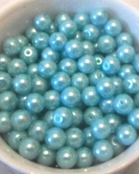 Margele sticla light blue sky 6 mm cal. II