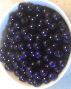 Margele sticla dark violet 6 mm cal. II