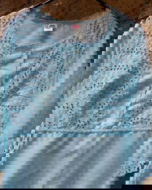 Vintage -camasa de noapte brodata