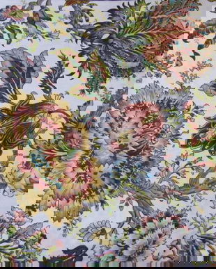 Vintage -draperie cu flori