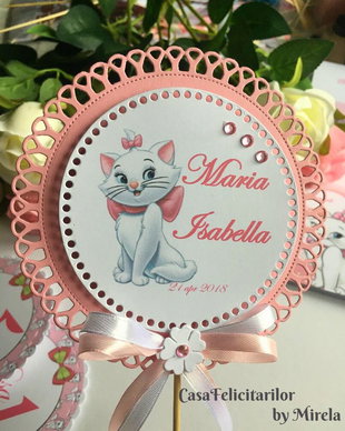 Decoratiune Pisicuta Marie personalizata