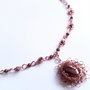 Colier din cupru cu pietre semipretioase sunstone