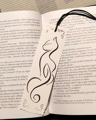 Semn de carte cu pisica