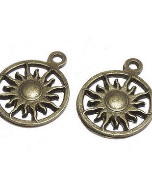 Pandantiv metalic, bronz, 19.5x16 mm