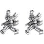 Pandantiv metalic, argintiu antichizat, 20x14 mm