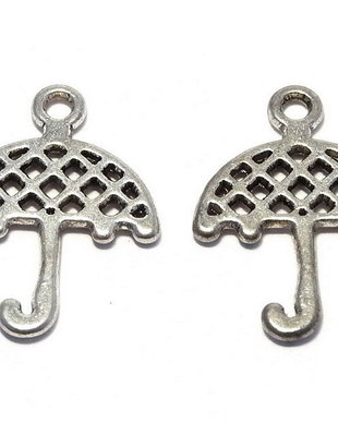Pandantiv metalic, argintiu antichizat, 21.5x16 mm