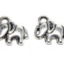 Pandantiv metalic, argintiu antichizat, elefant, 11x11 mm