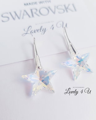 Cercei Swarovski in forma de stea
