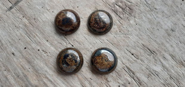 Cabochon bronzit, 14 mm (2 buc)