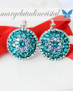 Cercei Swarovski - Chaton Queen / Argint 925