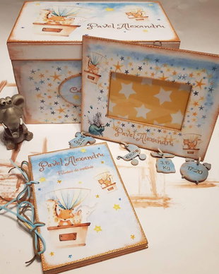 Cufar personalizat din lemn, 30x20x18 cm