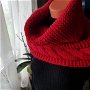 Fular tricotat, fular tip guler, fular circular din lana.