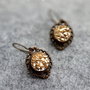 Cercei vintage cu bronz și pirită druzy