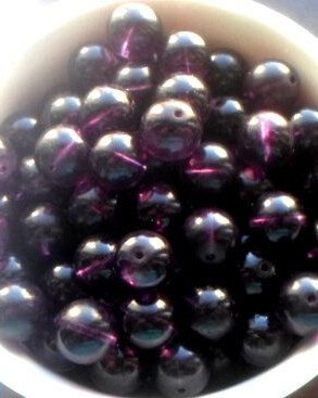 Margele sticla violet inchis transparent 8 mm cal. I