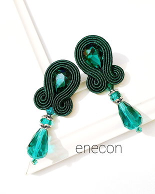 Cercei EMERALD, Cercei pe lob, Cercei soutache
