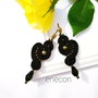Cercei negri soutache