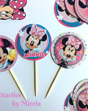 Toppers Minnie mouse roz