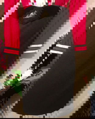 Fusta clasica, stofa lana, gri inchis