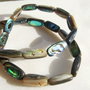 Paua abalone shell tub aprox 15-16.5x6-8 mm