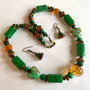 GREEN AMBER LOVE-jad,malachit,hematit,murano,bronz