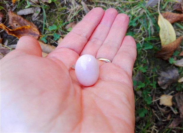 Inel Opal roz si Argint 925 - IN847 - Inel roz, inel pietre semipretioase, inel reglabil, cadou romantic, inel logodna, inel mireasa, cristaloterapie, cristale vindecatoare