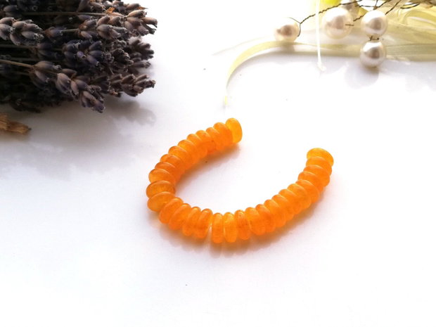 Rondele yellow jade